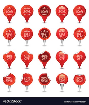 Design element for selling 2 vector image