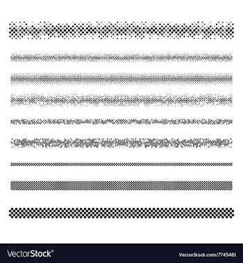 Design elements - mosaic page divider line set vector image