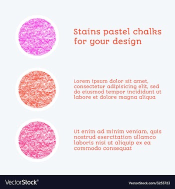 Design elements pastel chalks vector image