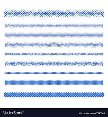 Design elements - pixel text divider line set vector image