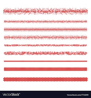 Design elements - pixel text divider line set vector image