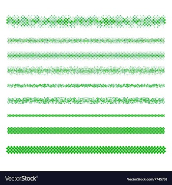Design elements - pixel text divider line set vector image