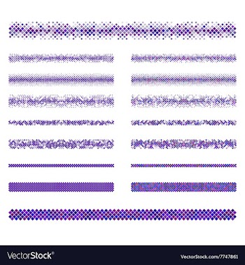 Design elements - pixel text divider line set vector image