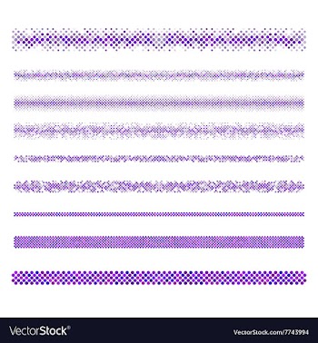 Design elements - purple page divider line set vector image