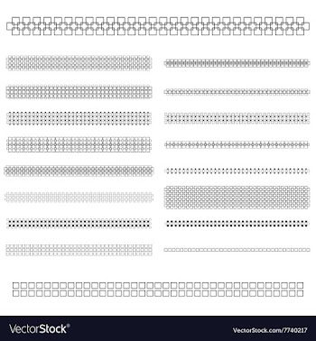 Design elements - text divider line set vector image