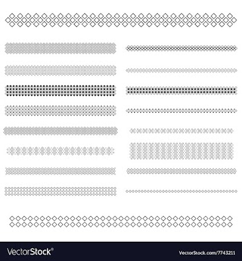 Design elements - text divider line set vector image