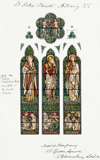 Design for Stained Glass Window, Saint… | Free public domain illustration