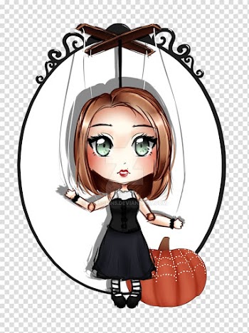 Design Illustration Product Black hair Animated cartoon, happy halloween happy transparent background PNG clipart