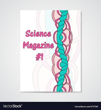 Design of magazine cover whit hand drawn abstract vector image