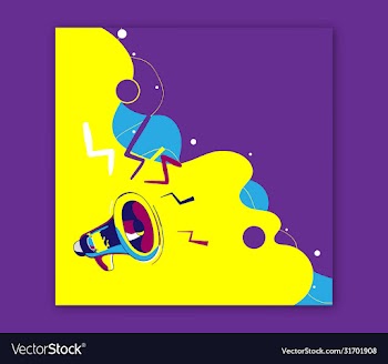 design poster background with megaphone art