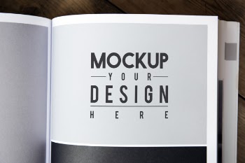 Design space on magazine page Free Psd