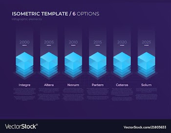  					Design with isometric elements template vector image														