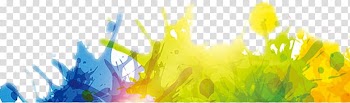 Designer, Colorful splash element transparent background PNG clipart