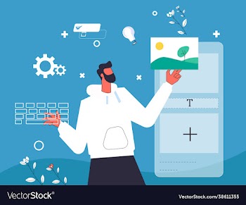 designer creating mobile application