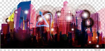 Designer , Dream colorful city transparent background PNG clipart