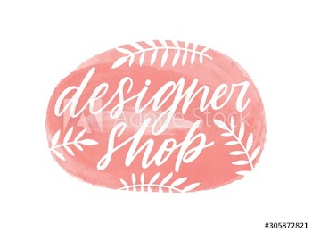Designer shop handwritten color lettering