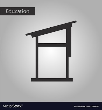 Desk black and white style icon vector image