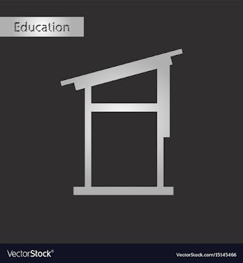 Desk black and white style icon vector image