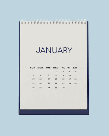 Desk calendar mockup, blue 3D | Free PSD Mockup - rawpixel