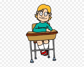 Desk Clip Art - Student In Desk Clipart