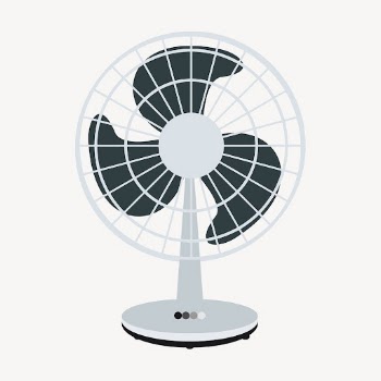 Desk fan clipart, device illustration | Free PSD - rawpixel