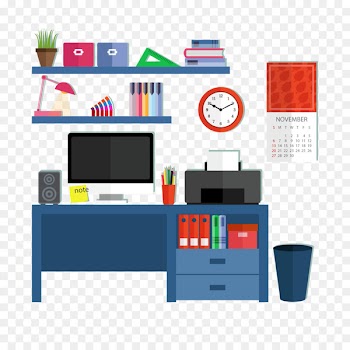 Desk Graphic design Designer - Vector Computer Desk 