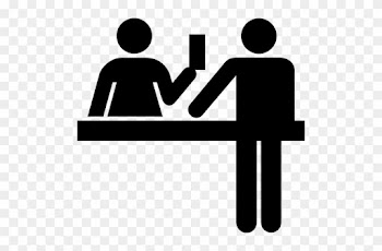 Desk People Money Ticket Exchange Purchase - Front Desk Clip Art