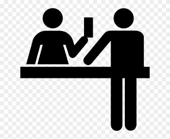 Desk, People, Silhouette, Money, Ticket, Exchange - Buy A Ticket Clipart
