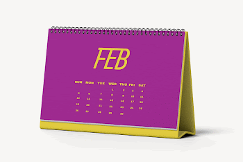 Desktop calendar mockup, colorful 3D | Free PSD Mockup - rawpixel