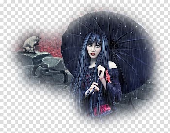 Desktop Goth subculture Black hair Autumn, others transparent background PNG clipart
