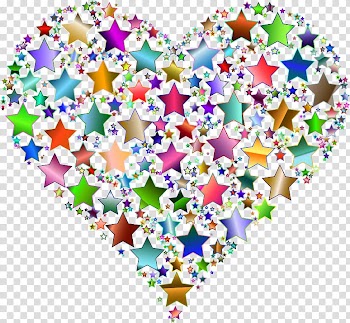 Desktop Heart Color , colorful stars transparent background PNG clipart