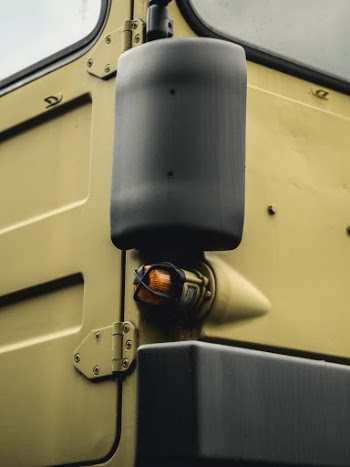 Detail of an old militairy Man truck