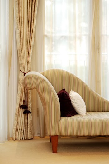 Detail of the sofa in the stylish room