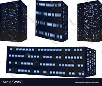 Detailed Buildings Silhouettes3 vector image