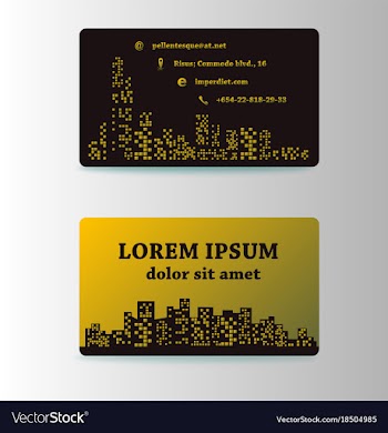 Detailed business cards for cafe and restaurant vector image
