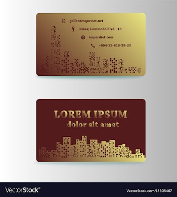 Detailed business cards for cafe and restaurant vector image