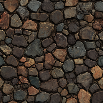 Detailed Cobblestone Ground Texture