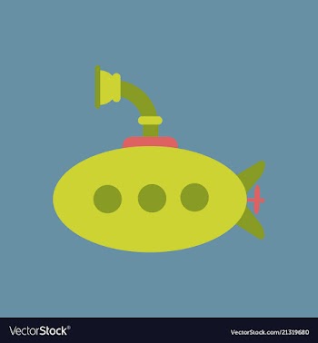 Detailed image of submarine military ship top vector image