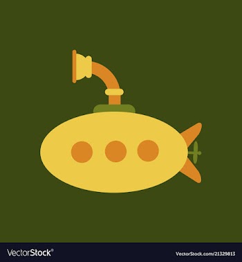 Detailed image of submarine military ship top vector image
