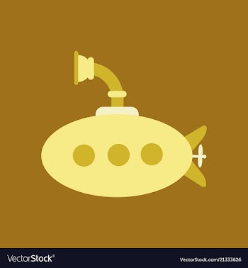 Detailed image of submarine military ship top vector image