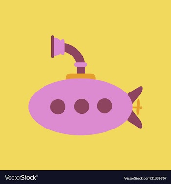 Detailed image of submarine military ship top vector image