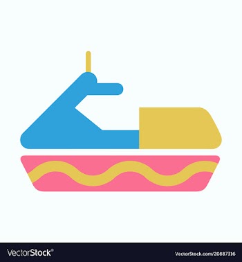 Detailed jet boatscooter vector image