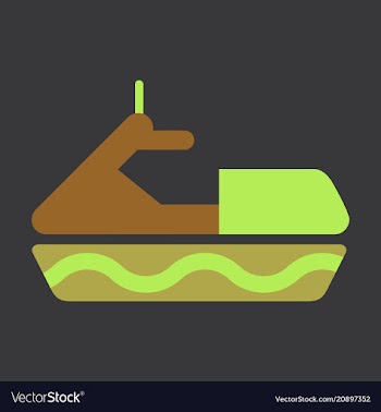 Detailed jet boatscooter vector image