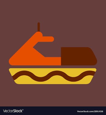 Detailed jet boatscooter vector image