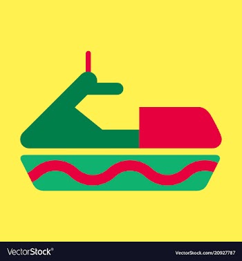 Detailed jet boatscooter vector image