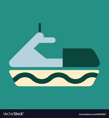 Detailed jet boatscooter vector image