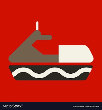 Detailed jet boatscooter vector image