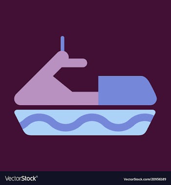 Detailed jet boatscooter vector image