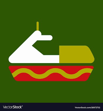 Detailed jet boatscooter vector image
