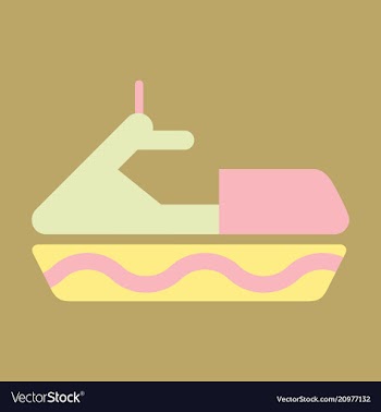Detailed jet boatscooter vector image